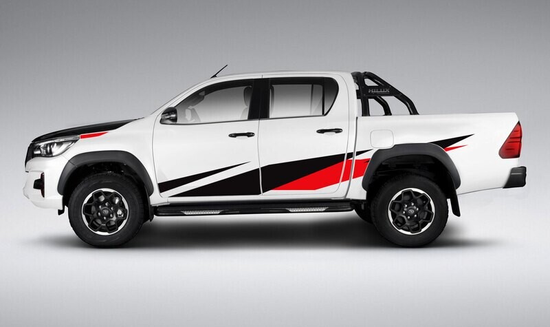 ABSTRACT BODY STRIPE DECAL KIT : GEN-8 TOYOTA HILUX (2015+)