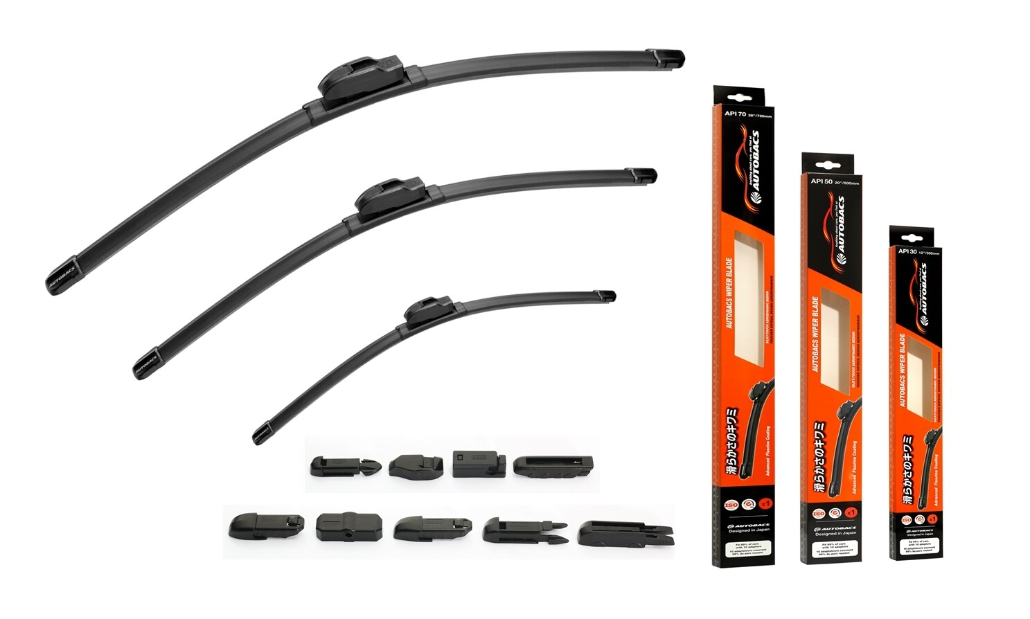 AUTOBACS PREMIUM FLAT TEFLON-COATED WIPER BLADES