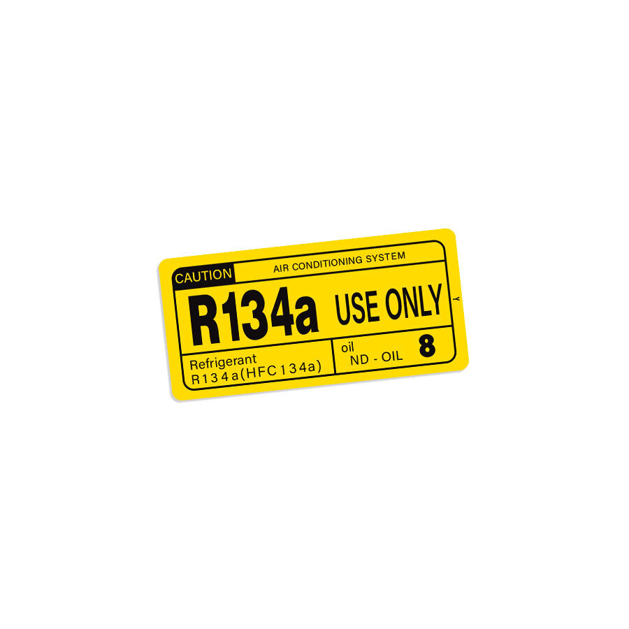 AIR CONDITIONING SYSTEM INFORMATION DECAL : 70-SERIES LANDCRUISER (R134A)