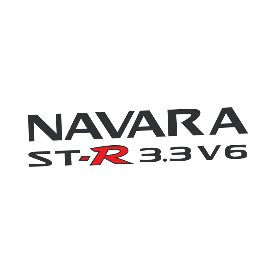 ST-R 3.3 V6 DOOR DECAL : NISSAN NAVARA (D22/D40)