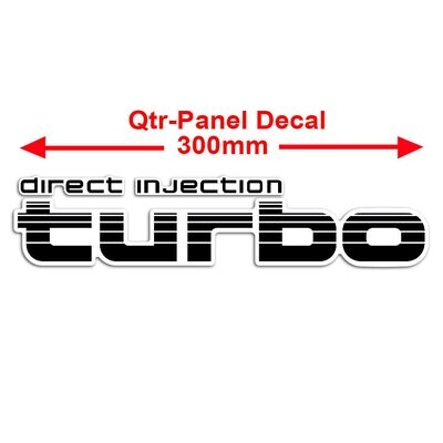 DIRECT INJECTION TURBO QTR-PANEL DECAL : 80-SERIES TOYOTA LAND CRUISER (BLACK)