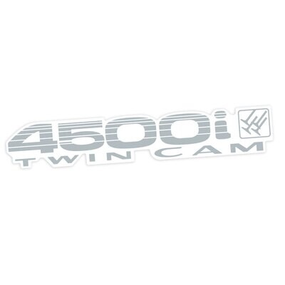 4500i TWIN CAM QTR-PANEL DECAL : 80-SERIES TOYOTA LAND CRUISER (LIGHT SILVER)