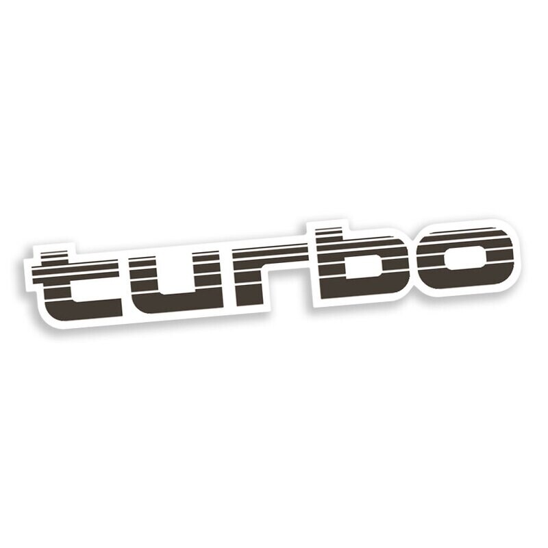 TAILGATE TURBO DECAL : 80-SERIES TOYOTA LAND CRUISER (DARK SILVER)