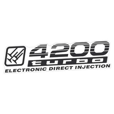 4200 TURBO ELECTRONIC DIRECT INJECTION DECAL : LAND CRUISER 100-SERIES