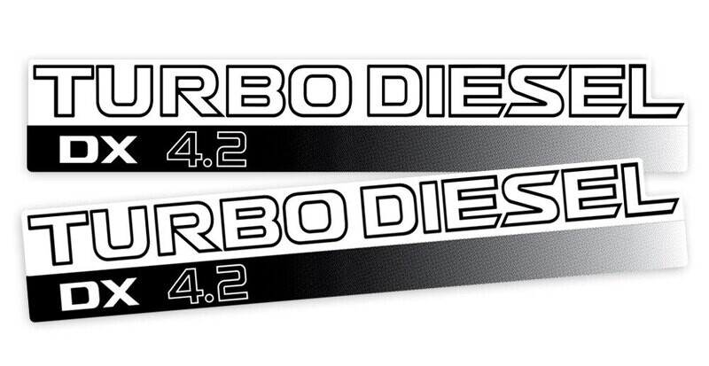 TURBO DIESEL DX 4.2 DOOR DECAL SET : NISSAN PATROL (GU)