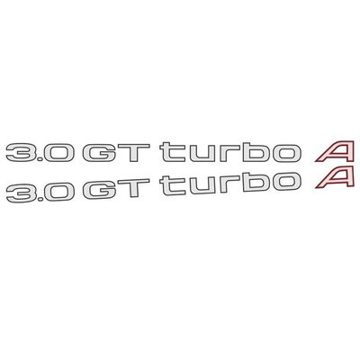 3.0 GT TURBO A BODY DECAL SET : A70 TOYOTA SUPRA (TURBO A)