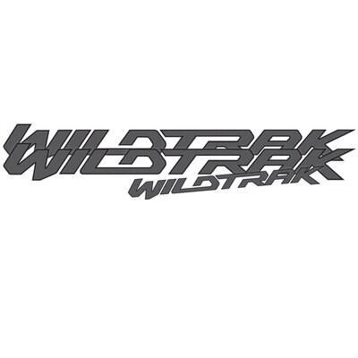 WILDTRAK DOOR &amp; TAILGATE DECAL SET : FORD RANGER PX1/PX2 (SILVER/BLACK)