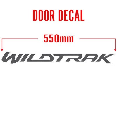 WILDTRAK DOOR DECAL : FORD RANGER PX1/PX2 (SILVER/WHITE)