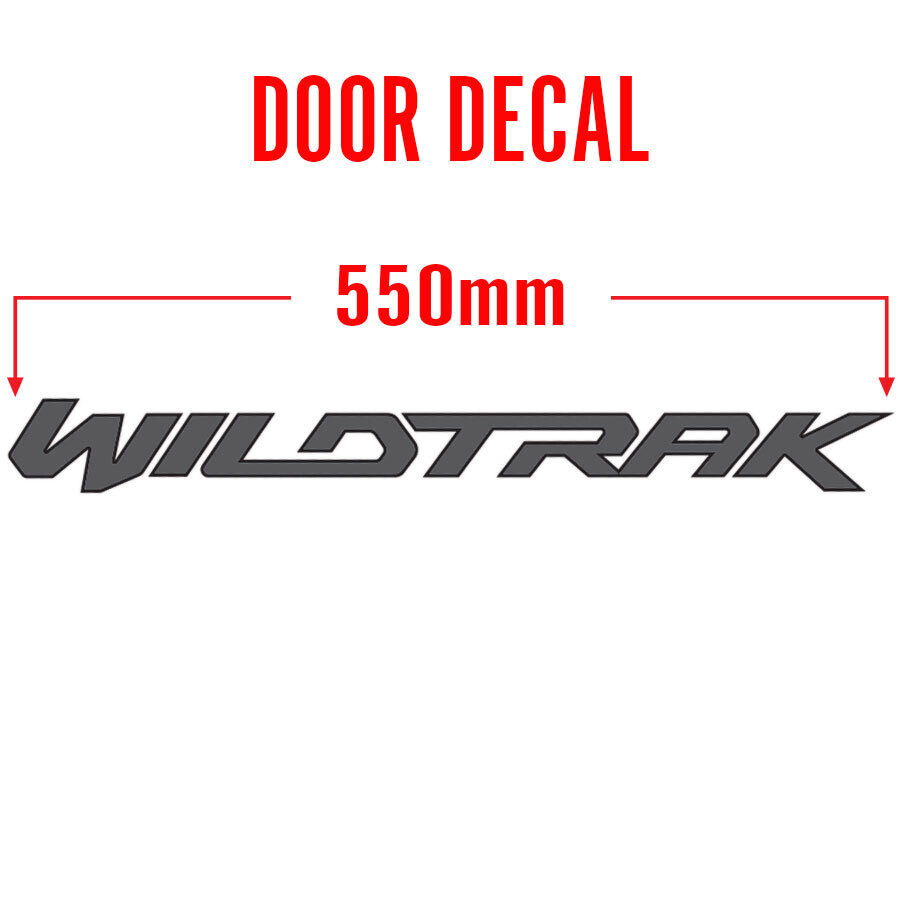 WILDTRAK DOOR DECAL : FORD RANGER PX1/PX2 (SILVER/BLACK)