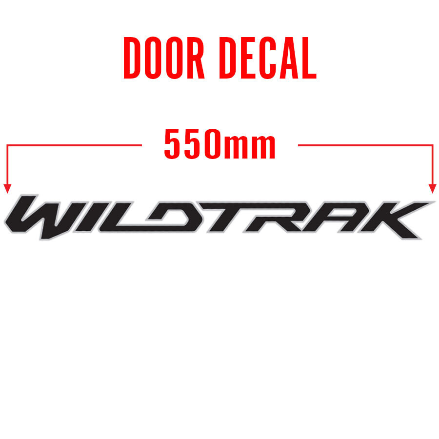 WILDTRAK DOOR DECAL : FORD RANGER PX1/PX2 (BLACK/SILVER)