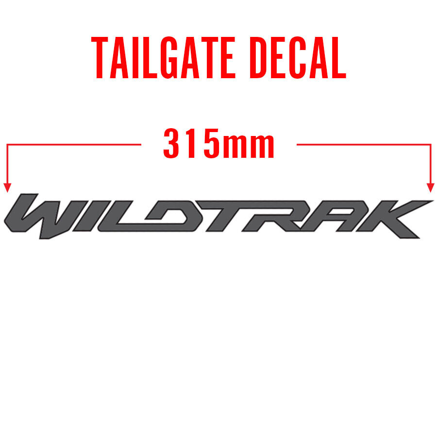WILDTRAK TAILGATE DECAL : FORD RANGER PX1/PX2 (SILVER/BLACK)