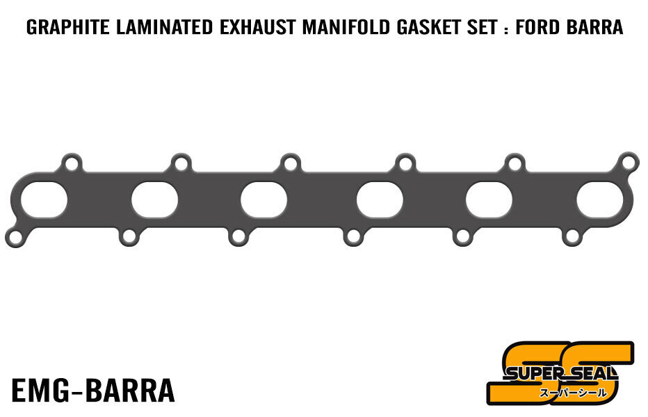 SUPER SEAL GRAPHITE LAMINATED EXHAUST MANIFOLD GASKET : FORD BARRA (182/190/195/240T/245T/270T)