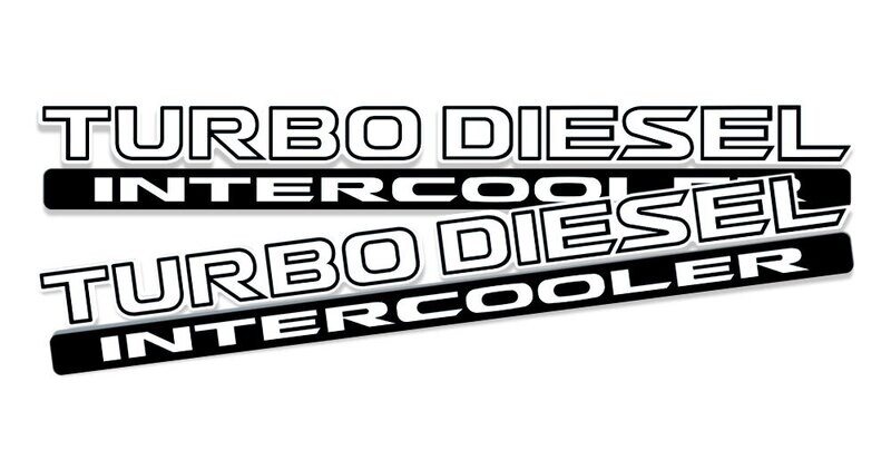 TURBO DIESEL INTERCOOLER DOOR DECAL SET : NISSAN PATROL (GU)