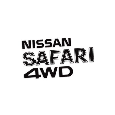 NISSAN SAFARI 4WD TAILGATE DECAL : MQ/MK/160 NISSAN SAFARI