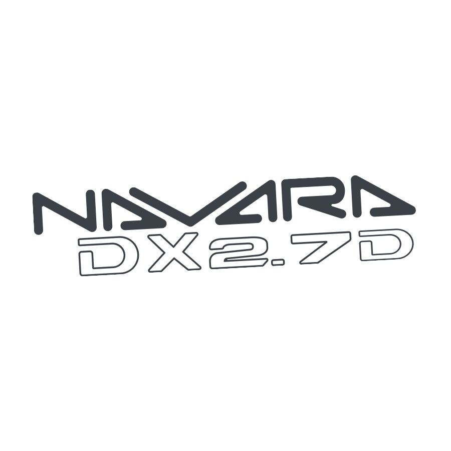 NAVARA DX 2.7D DOOR &amp; TAILGATE DECAL : NISSAN NAVARA D21-SERIES (1986–1997)