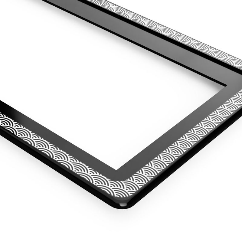 ENGRAVED &quot;WAVES&quot; LICENSE PLATE FRAME SET
