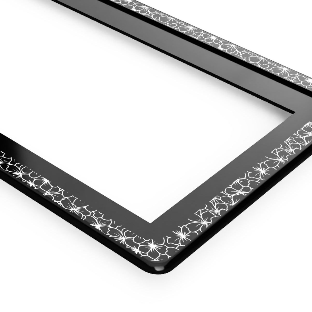 ENGRAVED &quot;SAKURA FLOWER&quot; LICENSE PLATE FRAME SET