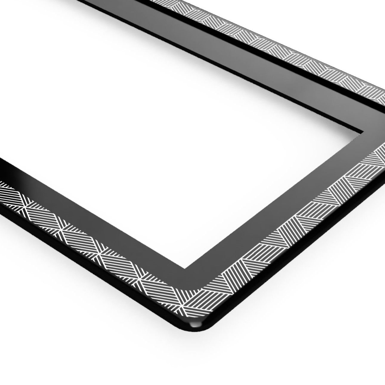 ENGRAVED &quot;ABSTRACT&quot; LICENSE PLATE FRAME SET