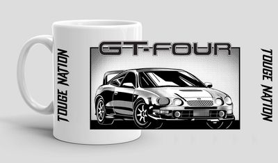 TOUGE NATION COFFEE MUG : TOYOTA CELICA (GT-FOUR)
