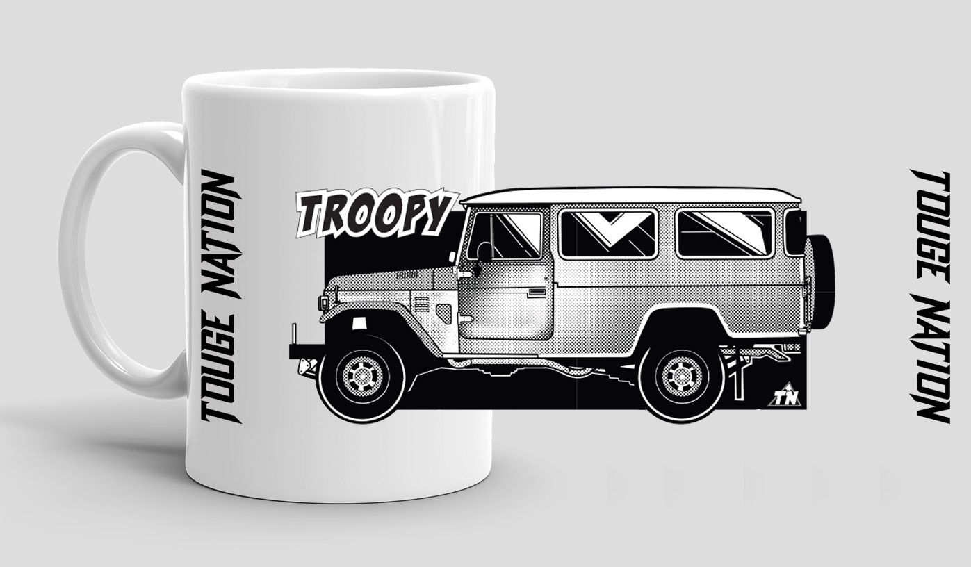 TOUGE NATION COFFEE MUG : TOYOTA LAND CRUISER FJ45 TROOPY