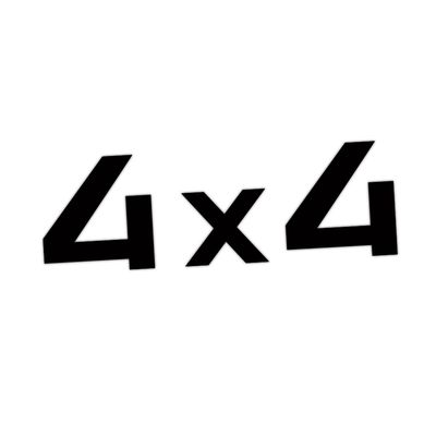 4x4 TAILGATE DECAL : HOLDEN RODEO TF 1988-2003