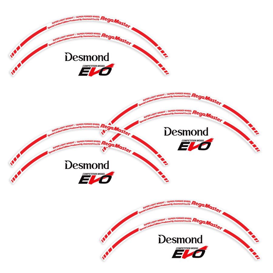 WHEEL RESTORATION DECAL SET : DESMOND REGAMASTER EVO