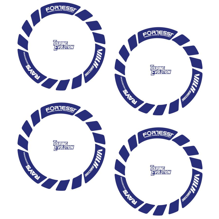 WHEEL RESTORATION DECAL SET : RAYS VOLK TE37 TOURING EVOLUTION