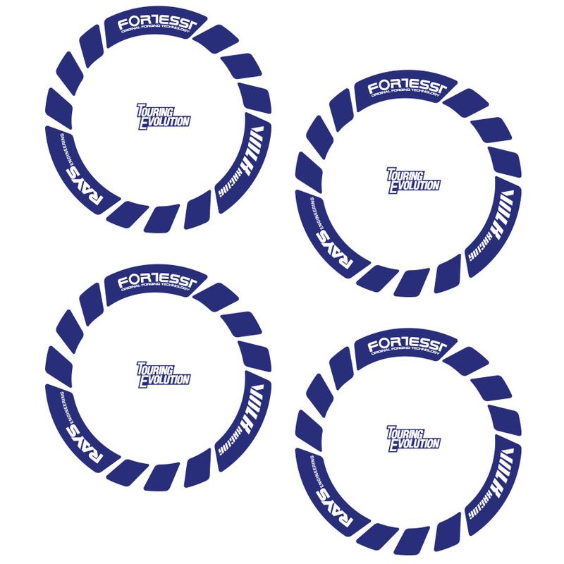 WHEEL RESTORATION DECAL SET : RAYS VOLK TE37 TOURING EVOLUTION