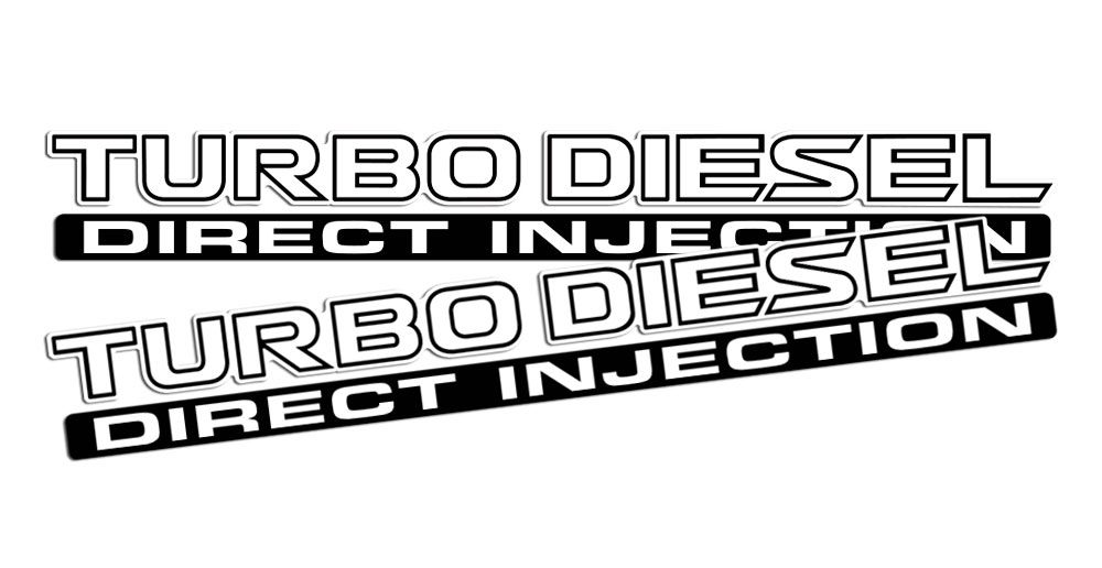TURBO DIESEL DIRECT INJECTION DOOR DECAL SET : NISSAN PATROL (GU)