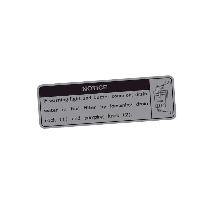 DIESEL WATER SEPARATOR INFORMATION DECAL : 80-SERIES LANDCRUISER (VERSION 2)