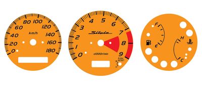 INSTRUMENTATION OVERLAY SET : NISSAN SILVIA (S15 B-PACKAGE)
