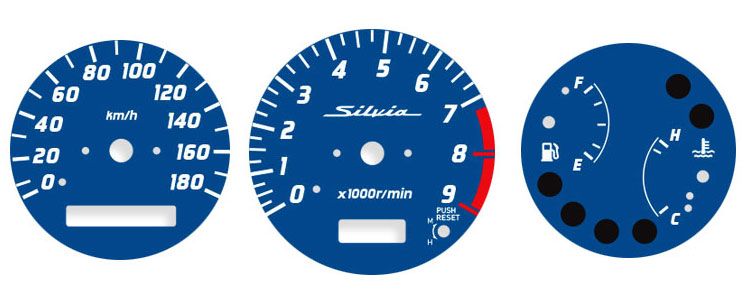 INSTRUMENTATION OVERLAY SET : NISSAN SILVIA (S15)