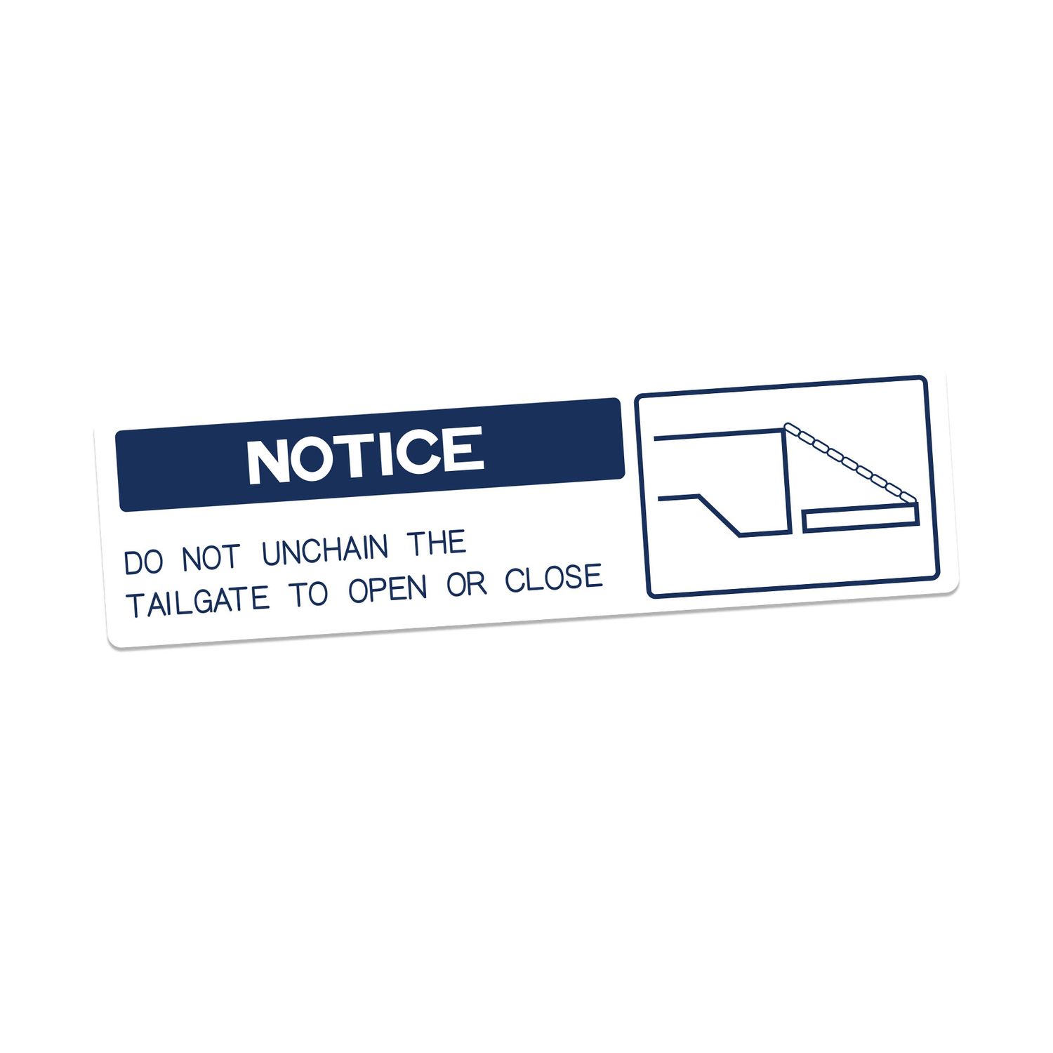 TAILGATE CAUTION DECAL : 70-SERIES LAND CRUISER
