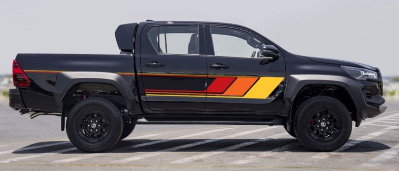 COBAR BODY STRIPE DECAL KIT : 2024+ TOYOTA GR SPORT HILUX