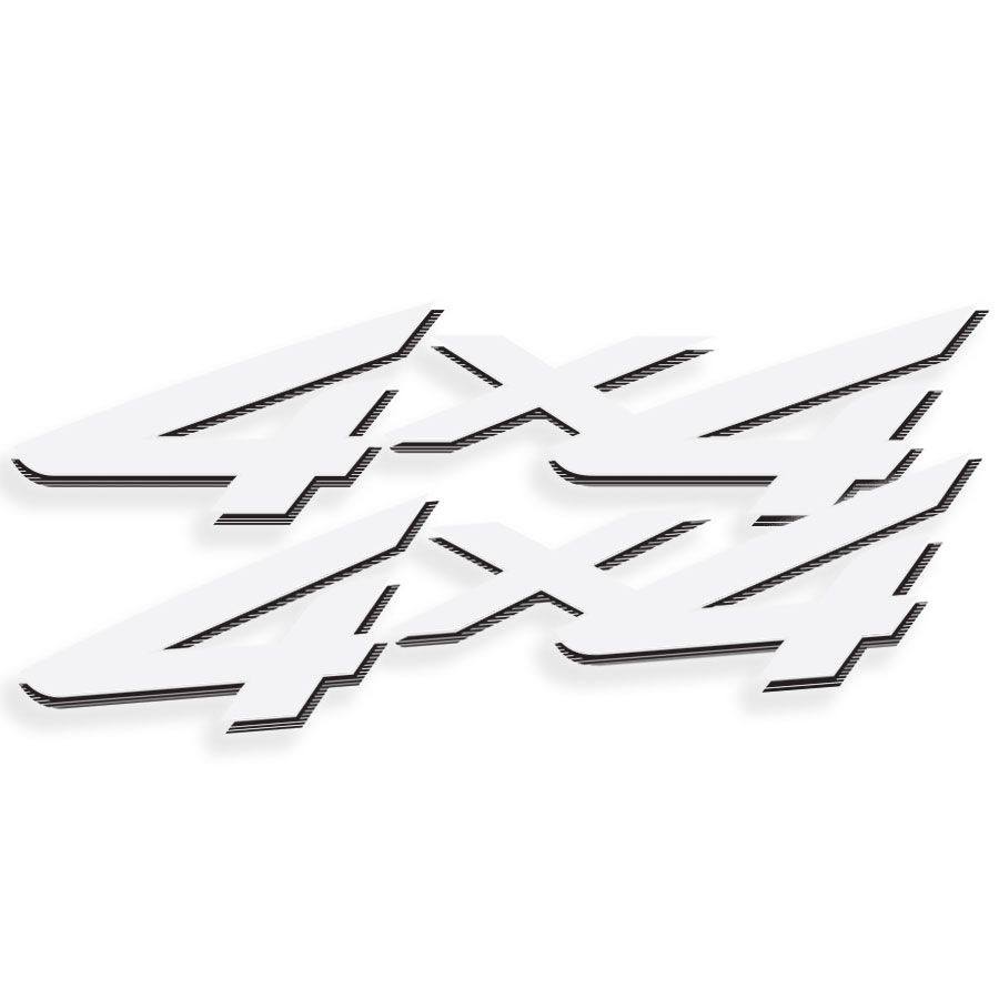 REPRODUCTION 4X4 DECAL SET : FORD F250/F250 SUPER DUTY (2002-2004) - WHITE