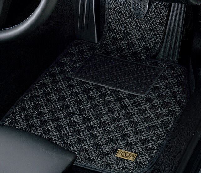 GRAN' KARO SISAL FLOOR MAT SET (BLACK/BLACK)