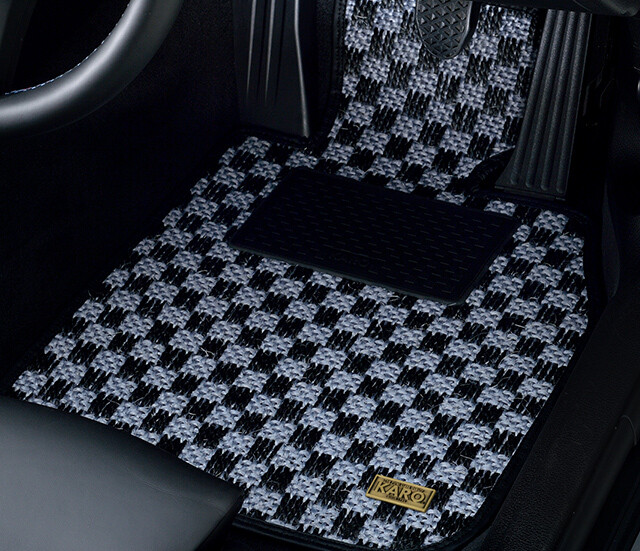 GRAN' KARO SISAL FLOOR MAT SET (SILVER/BLACK)