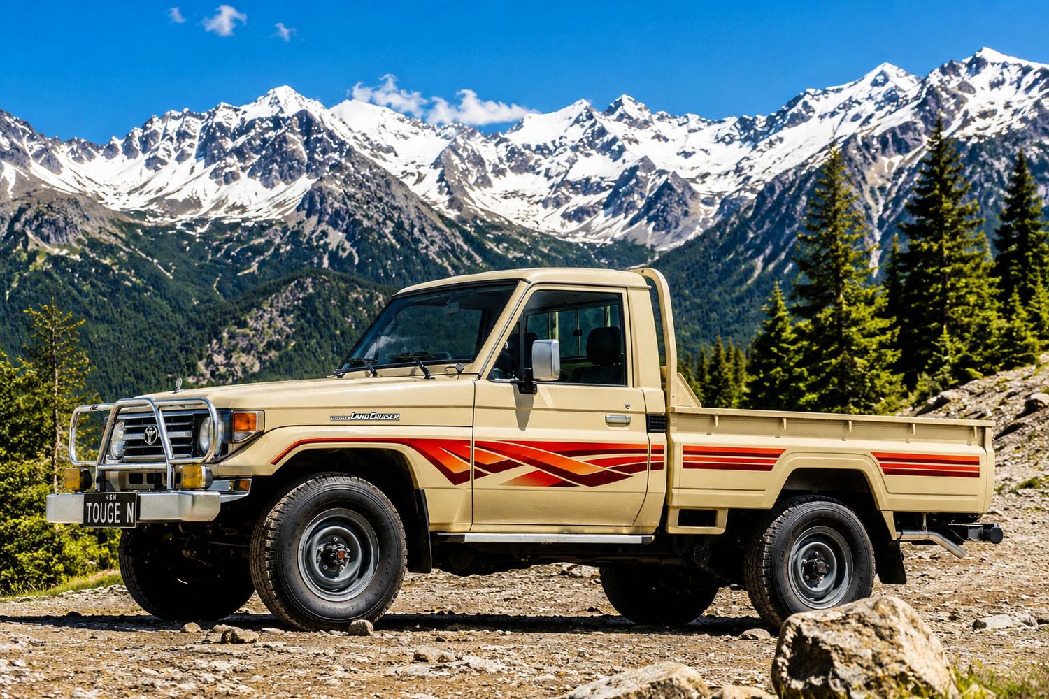 TENTERFIELD BODY STRIPES KIT : J75-SERIES TOYOTA LAND CRUISER (SINGLE-CAB UTILITY)