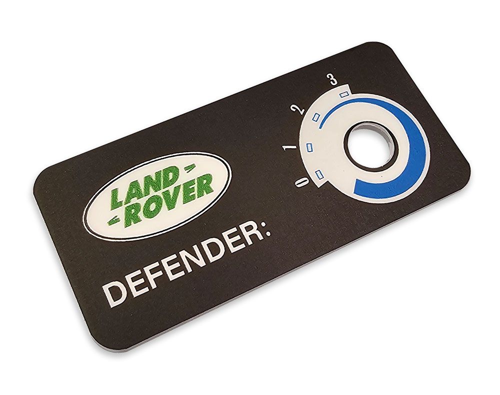 FACTORY AIR-CONDITIONING SWITCH BEZEL PLATE: 1983-2015 LAND ROVER DEFNDER