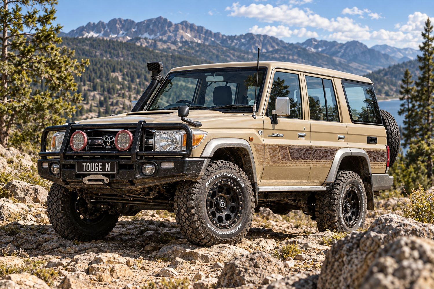 LIMITED EDITION TOPOGRAPHIC COBAR BODY STRIPE KIT : J76-SERIES TOYOTA LAND CRUISER (WAGON)