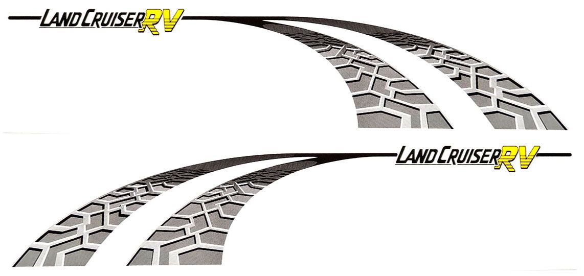 RV-TRACKS BODY DECAL KIT : J75/J79-SERIES TOYOTA LAND CRUISER (SINGLE-CAB UTILITY)
