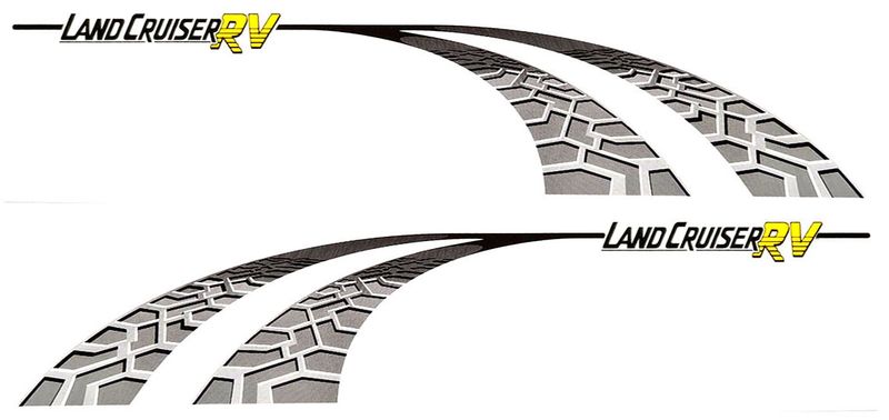 RV-TRACKS BODY DECAL KIT : J75/J79-SERIES TOYOTA LAND CRUISER (SINGLE-CAB UTILITY)
