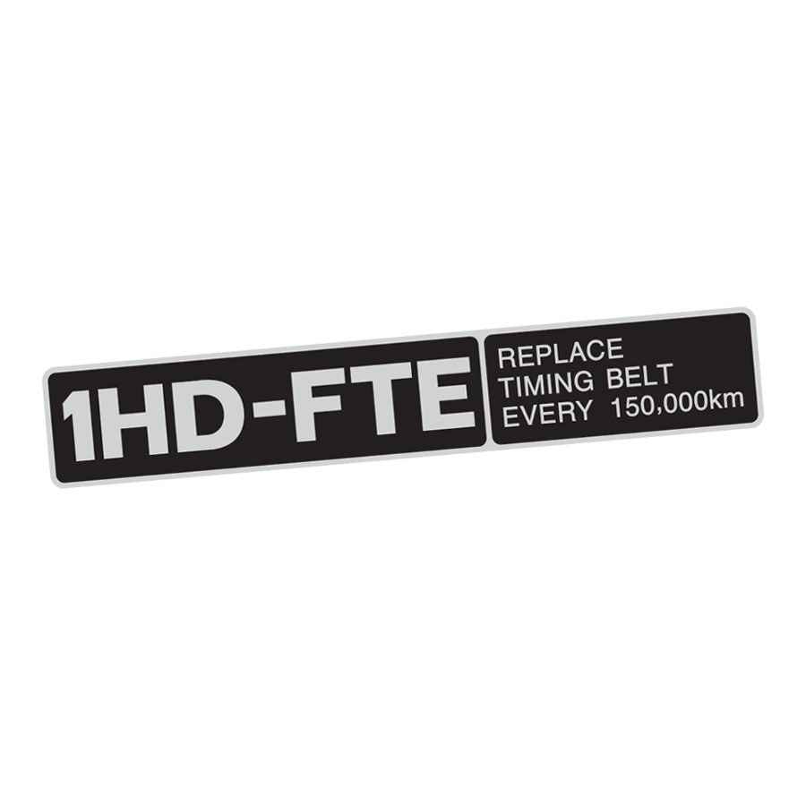 ENGINE NAMEPLATE : 1HD-FTE (#11291-17060)