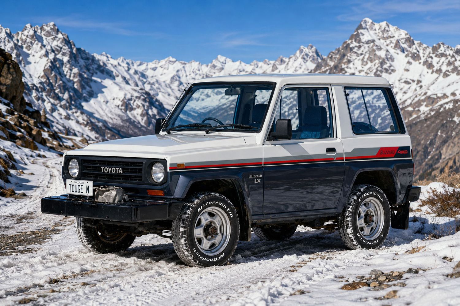 MOUNT PERISHER BODY STRIPE DECAL KIT : TOYOTA BLIZZARD (LD20)