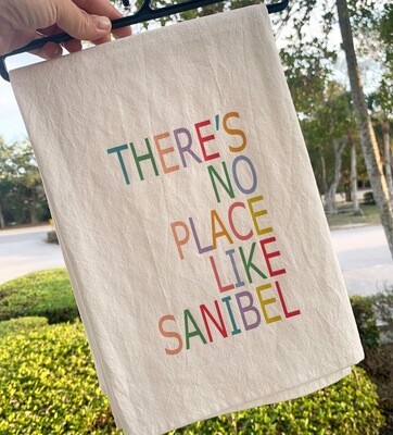 no place like Sanibel dish towel