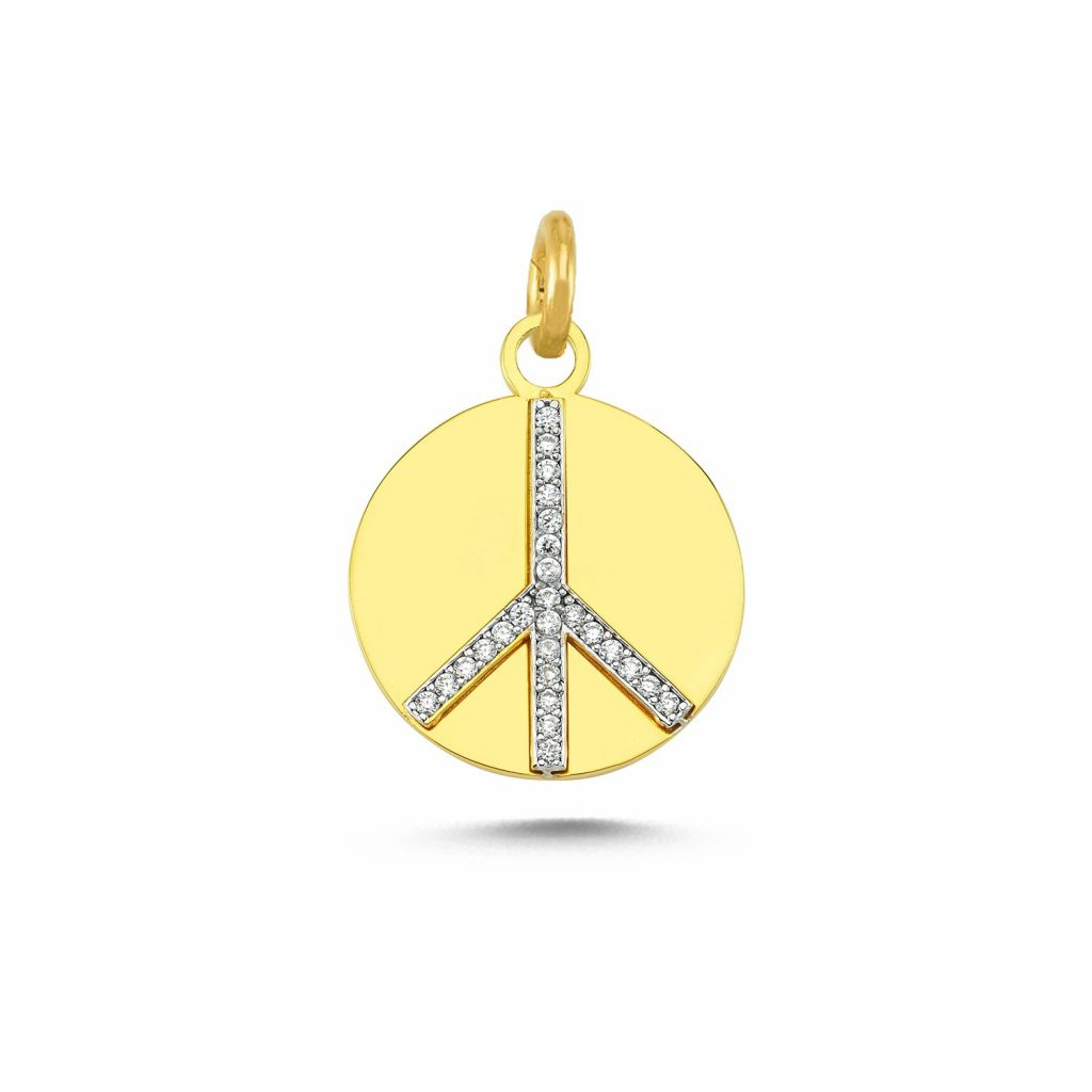 Wild and free peace sign charm