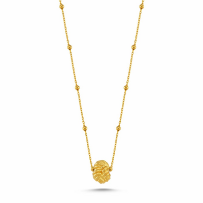 Gold knot necklace