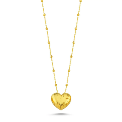 Bubbly Me gold heart necklace