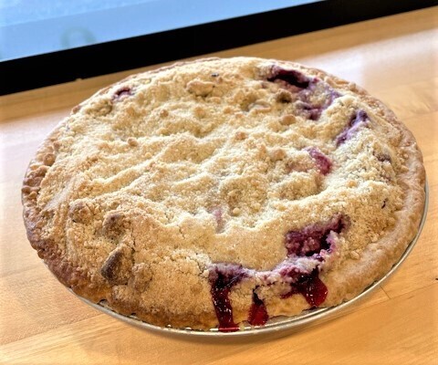 Baked Raspberry Rhubarb Pie