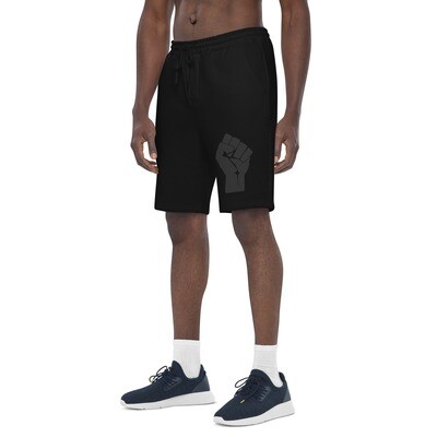 Black Fist Men's fleece shorts